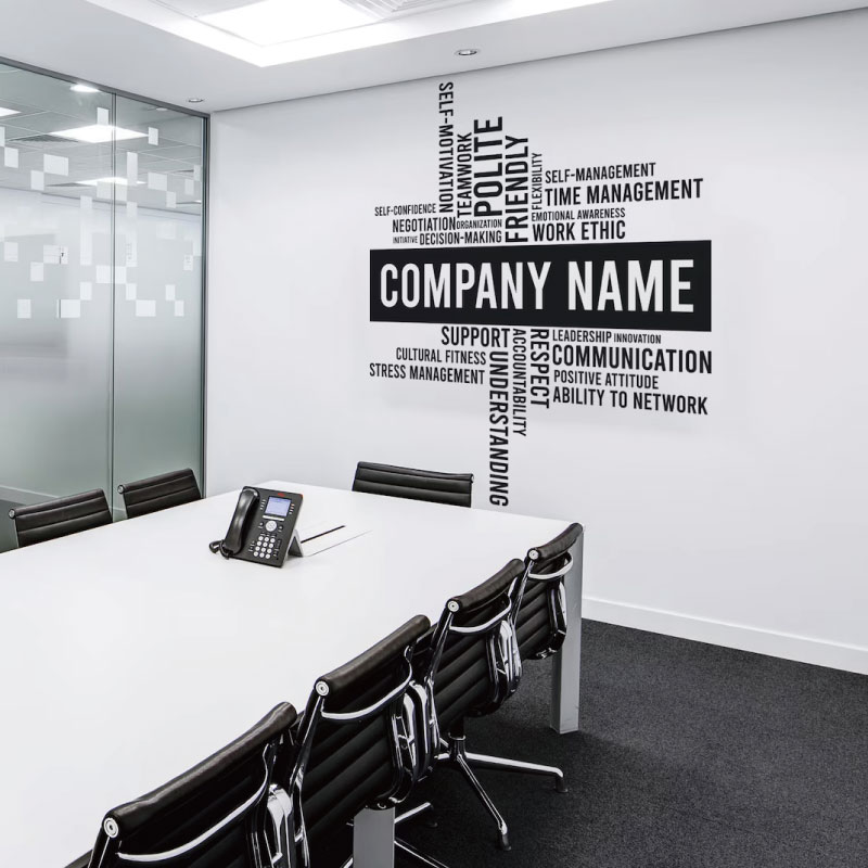 Office Furniture Names - Naklejka winylowa na ścianę z nazwą