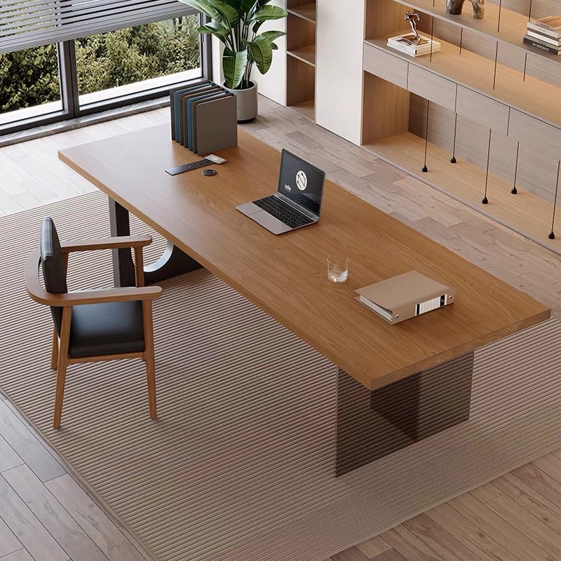 Office Furniture For Home - Włoskie Akrylowe Pływające Drewniane Biurko do