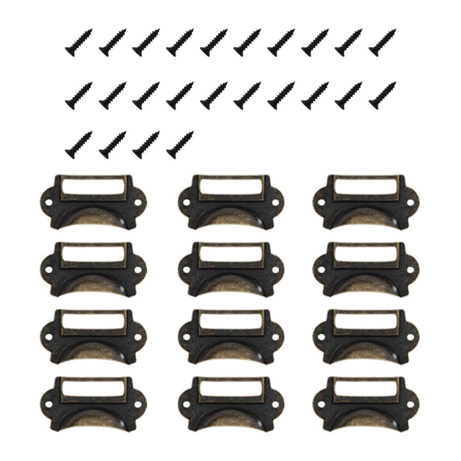 Office Furniture Names - 12 szt. Metalowe uchwyty do szuflad,