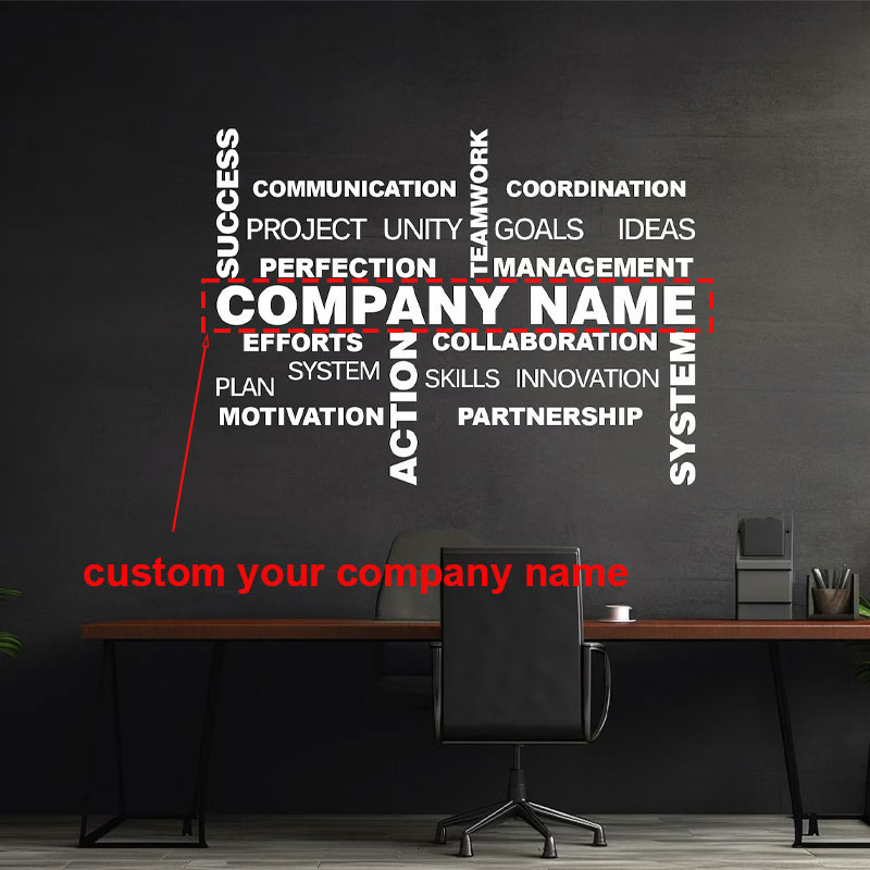 Office Furniture Names - Naklejka ścienna z możliwością personalizacji nazwy
