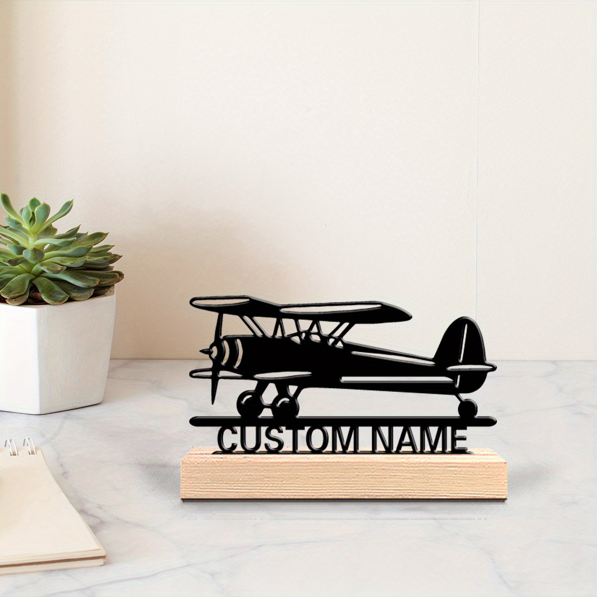 Office Furniture Names - Personalizowana metalowa statuetka szybowca z własnym