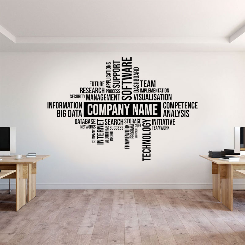 Naklejka ścienna z własnym naz – Office Furniture Names recenzja i cena