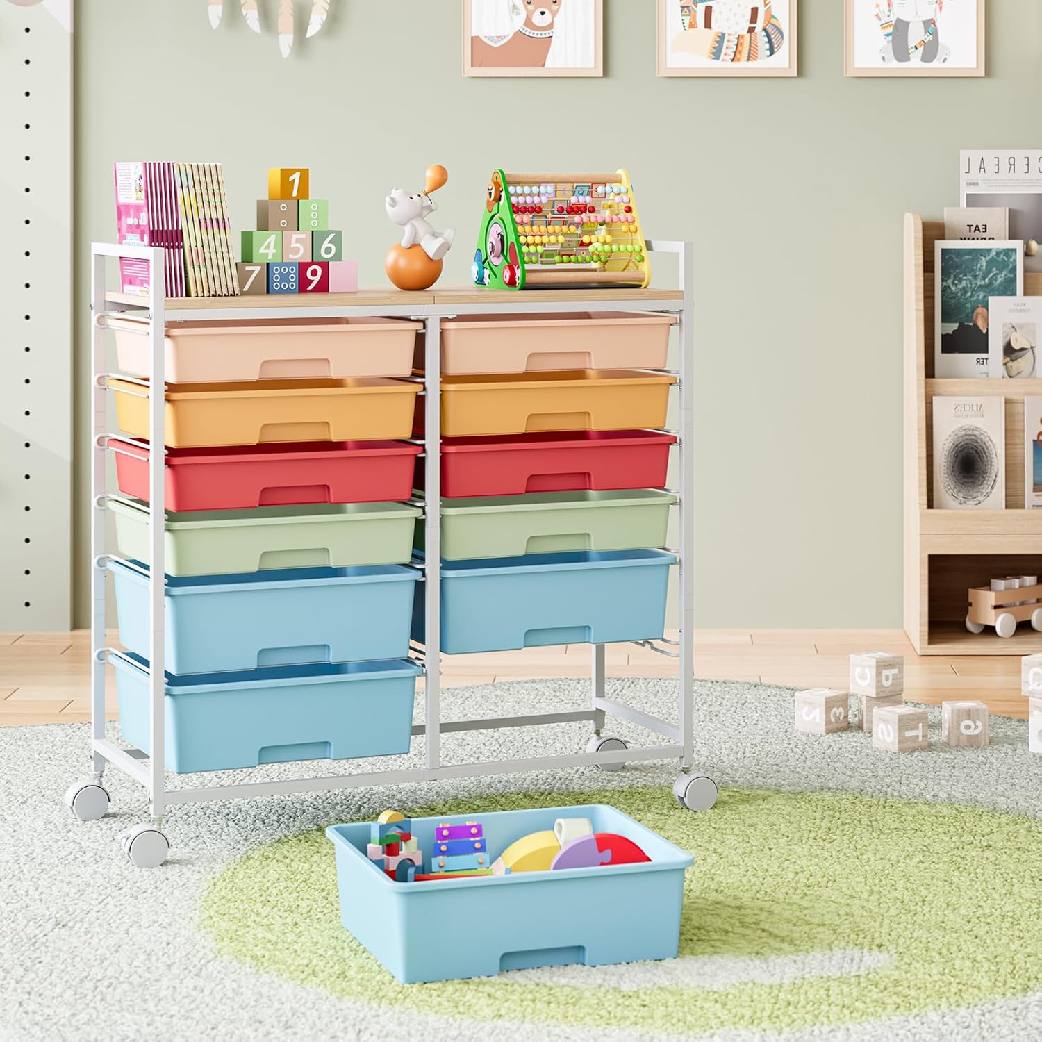 Wózek do przechowywania z 12 s – Office Supply Cart recenzja i cena