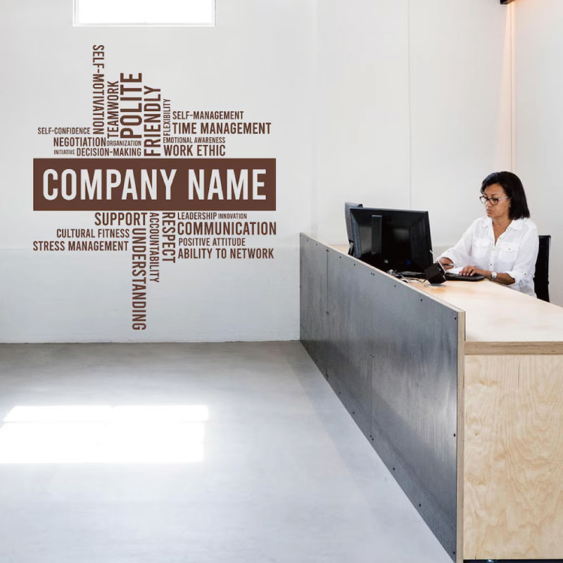 Naklejka winylowa na ścianę z  – Office Furniture Names recenzja i cena