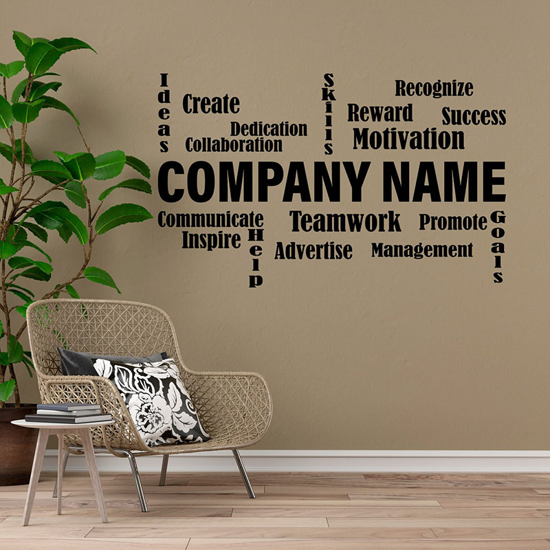 Naklejka ścienna z możliwością – Office Furniture Names recenzja i cena