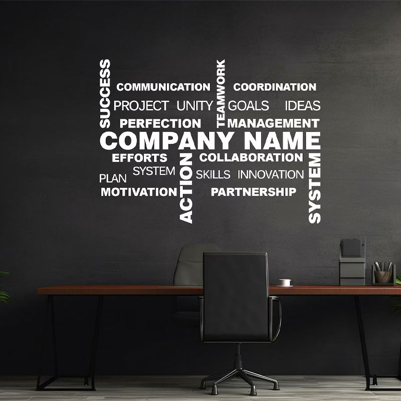 Naklejka ścienna z możliwością – Office Furniture Names recenzja i cena