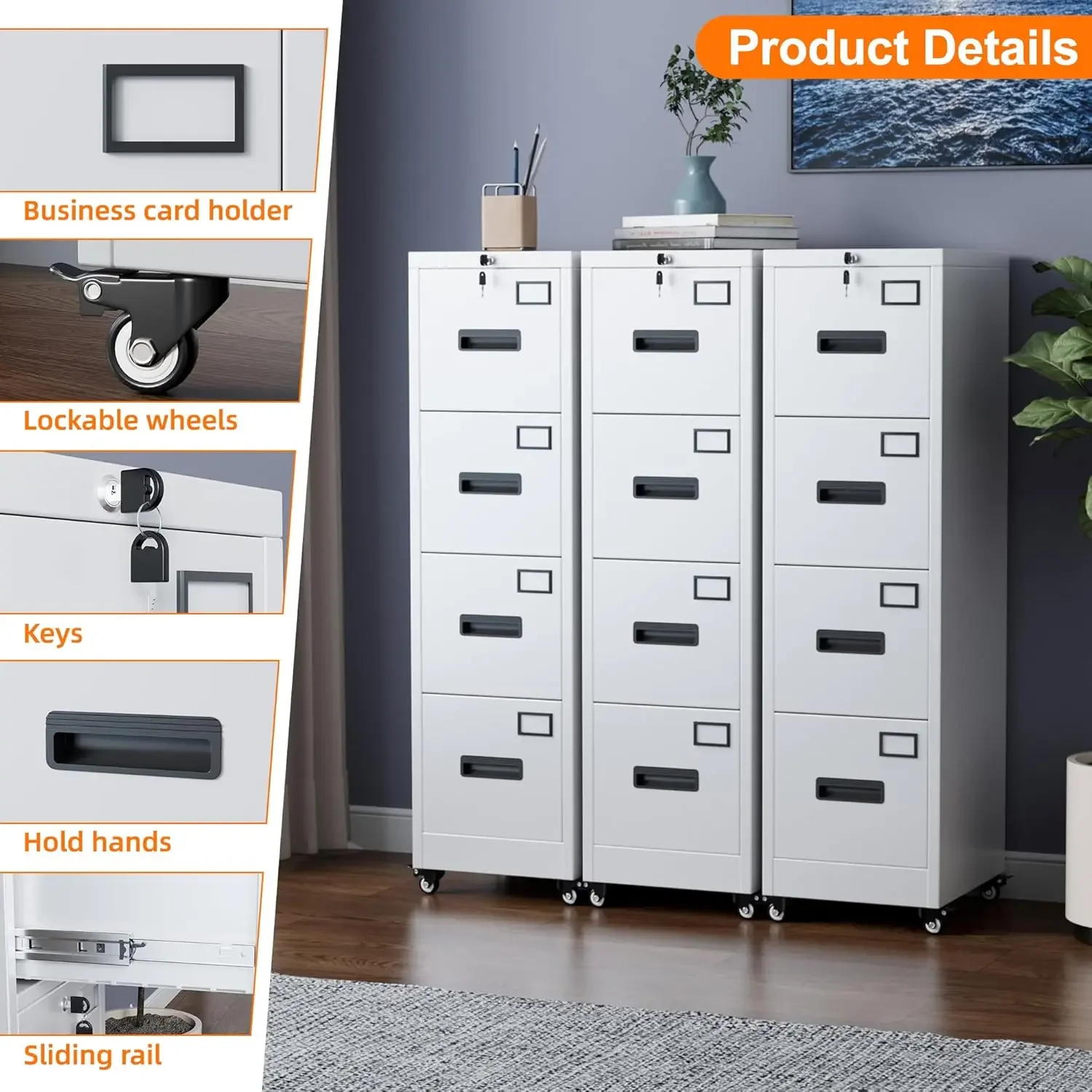 Szafka na dokumenty z 4 szufla – Office Furniture Names recenzja i cena
